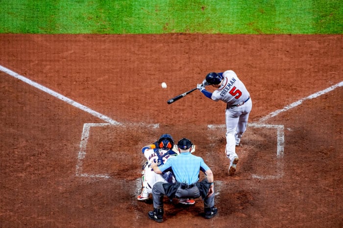 What is it about a lefty swing like Freeman’s? “That’s … an unusual question,” Bernard says. “But I know what you’re saying.”